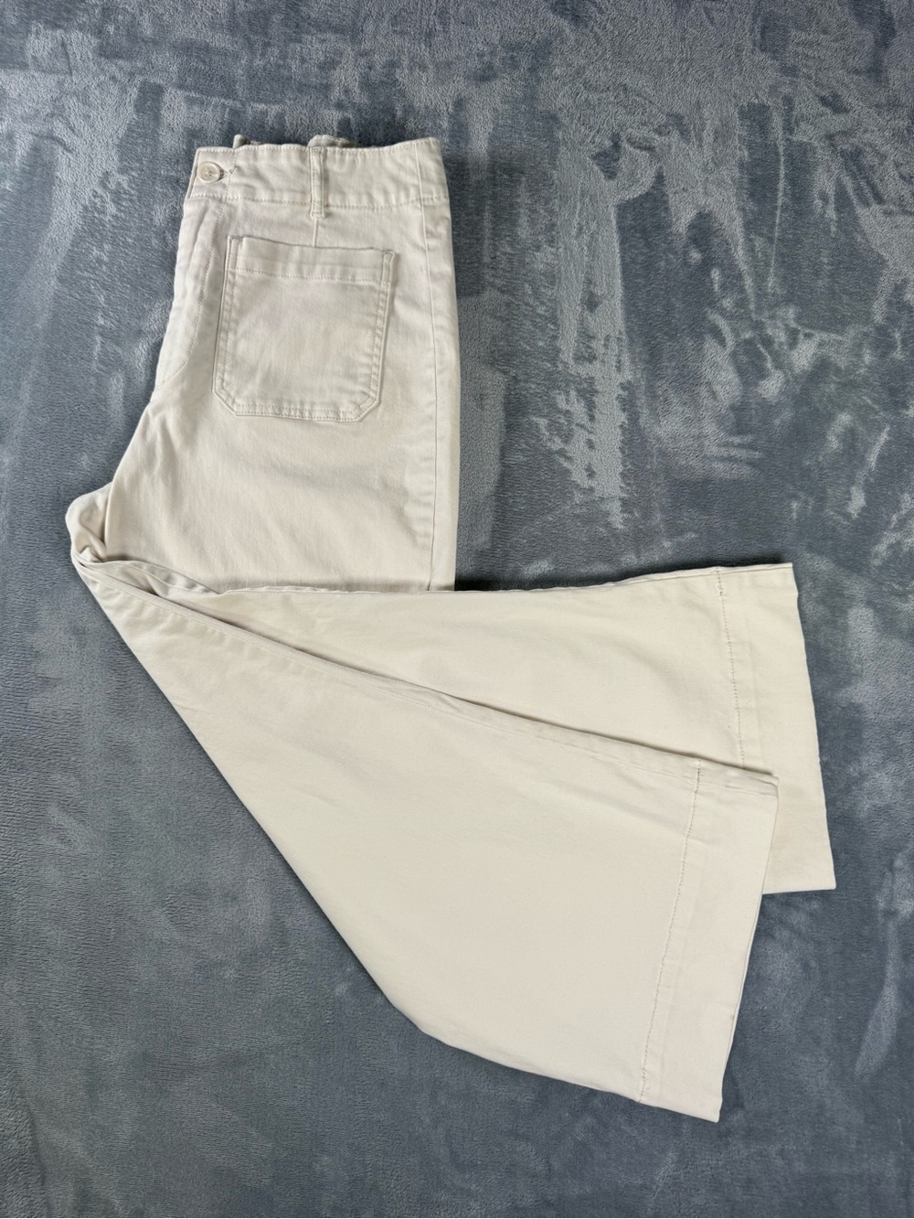 Bagatelle Collection High Rise Wide Leg Crop Pants Cream Size 12